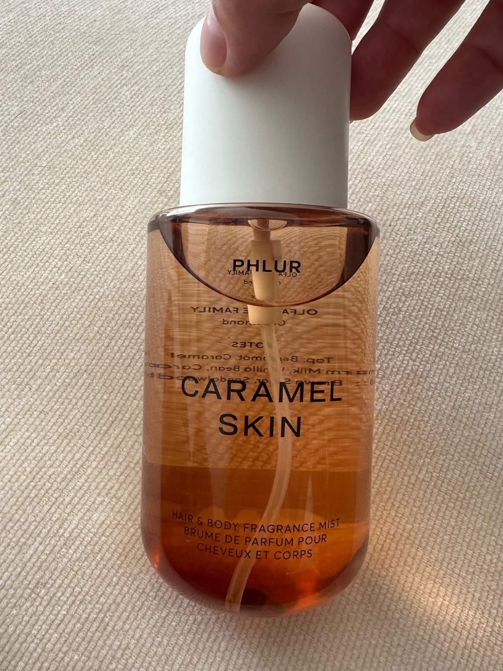 🔹Phlur Caramel Skin Hair & Body Fragrance Mist